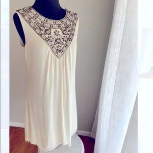 Tory Burch White Beaded Tunic Dress